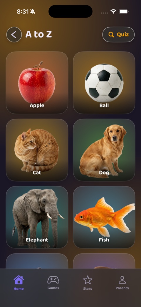 Wibbo screen, dark theme